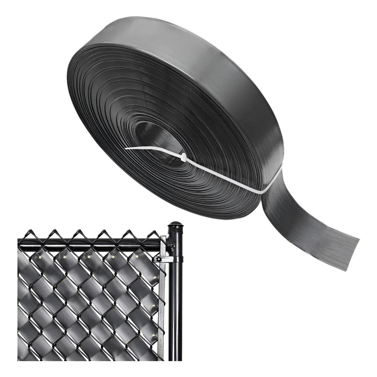 MUNDO MAGIA - Cinta Plástica Cubre Cercos Para 46m2 100metros 150broches