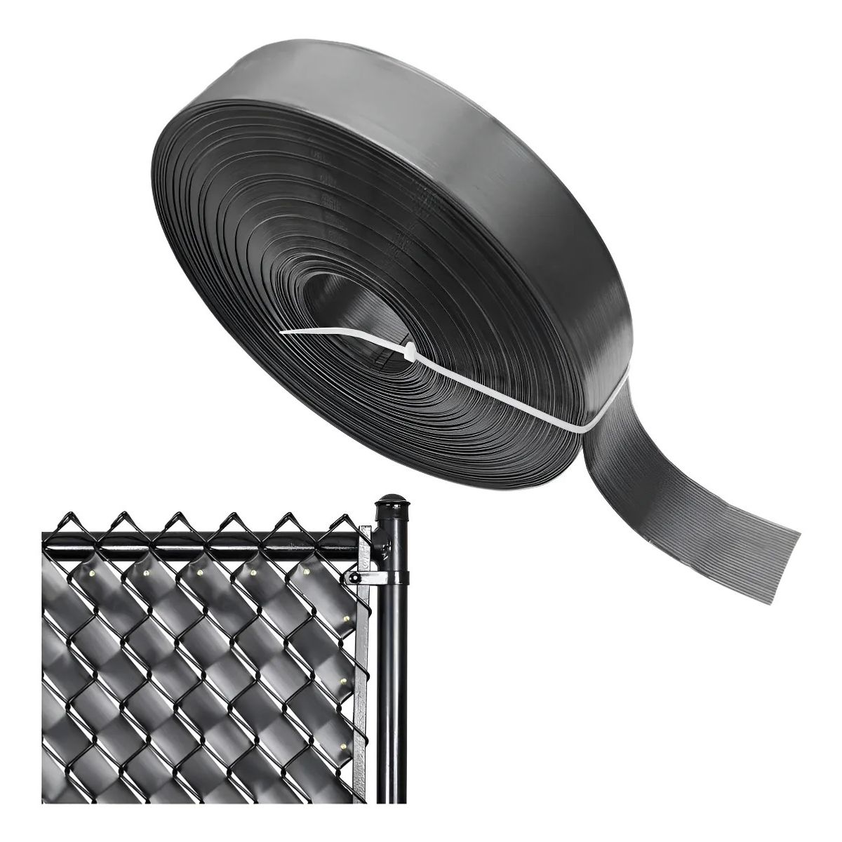 MUNDO MAGIA - Cinta Plástica Cubre Cercos Para 46m2 100metros 150broches