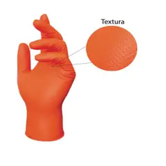 CLEANCARRIER - Guantes Naranjo Diamantado 8.5 Grs Pro 50unds