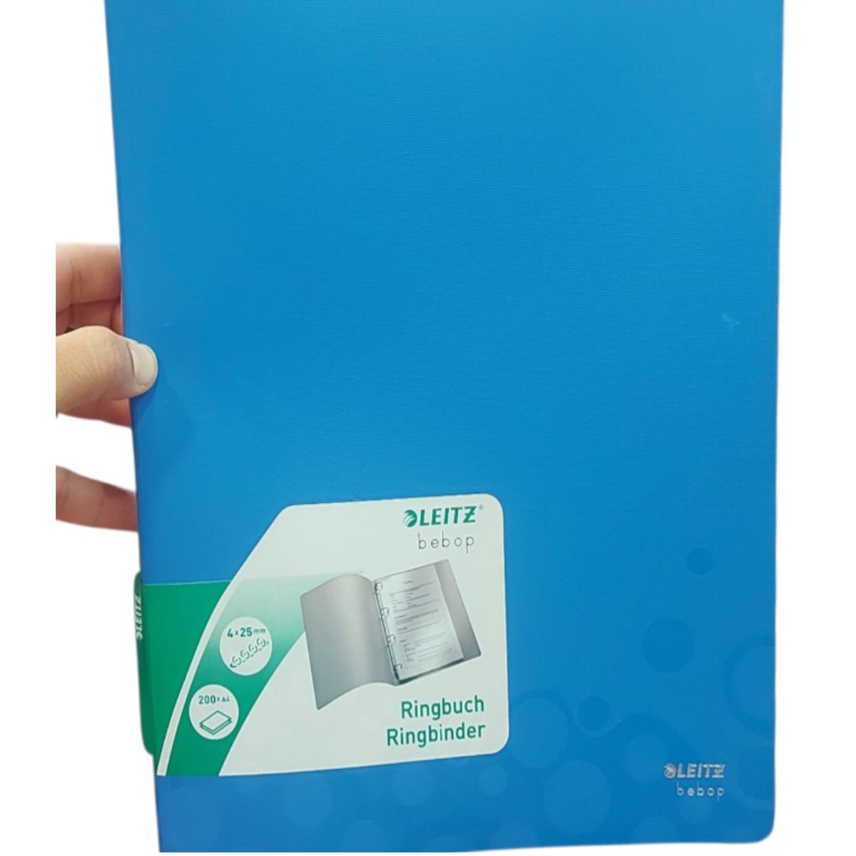 LEITZ - Archivador Plastico 4 Anillos A4 Azul Bebop Leitz