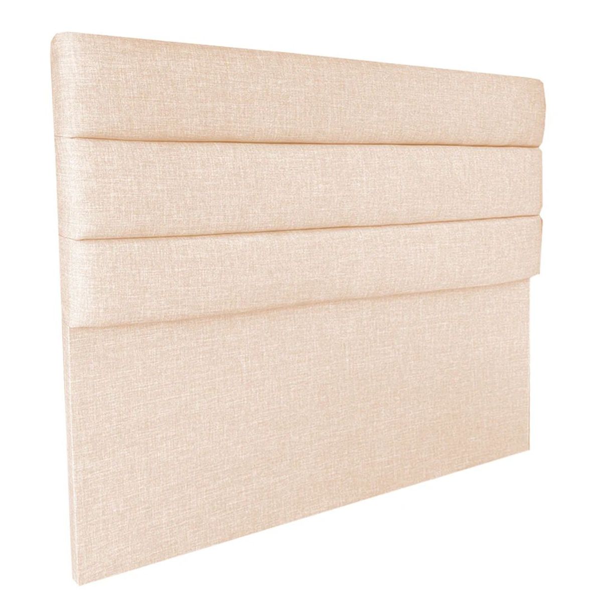 GENERICO - Respaldo 2 Plazas De Cama Estilo Rayas Beige Lino =======