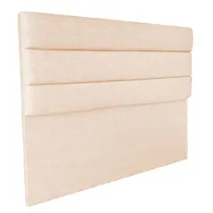 GENERICO - Respaldo 2 Plazas De Cama Estilo Rayas Beige Lino