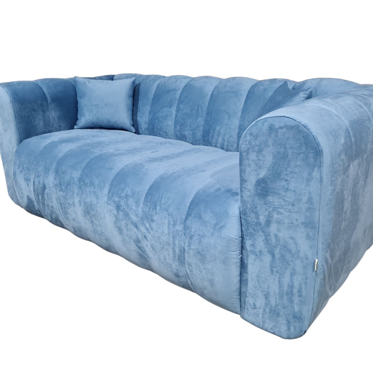 GENERICO - Sofa Martins 2 mts, felpa Azul jeans
