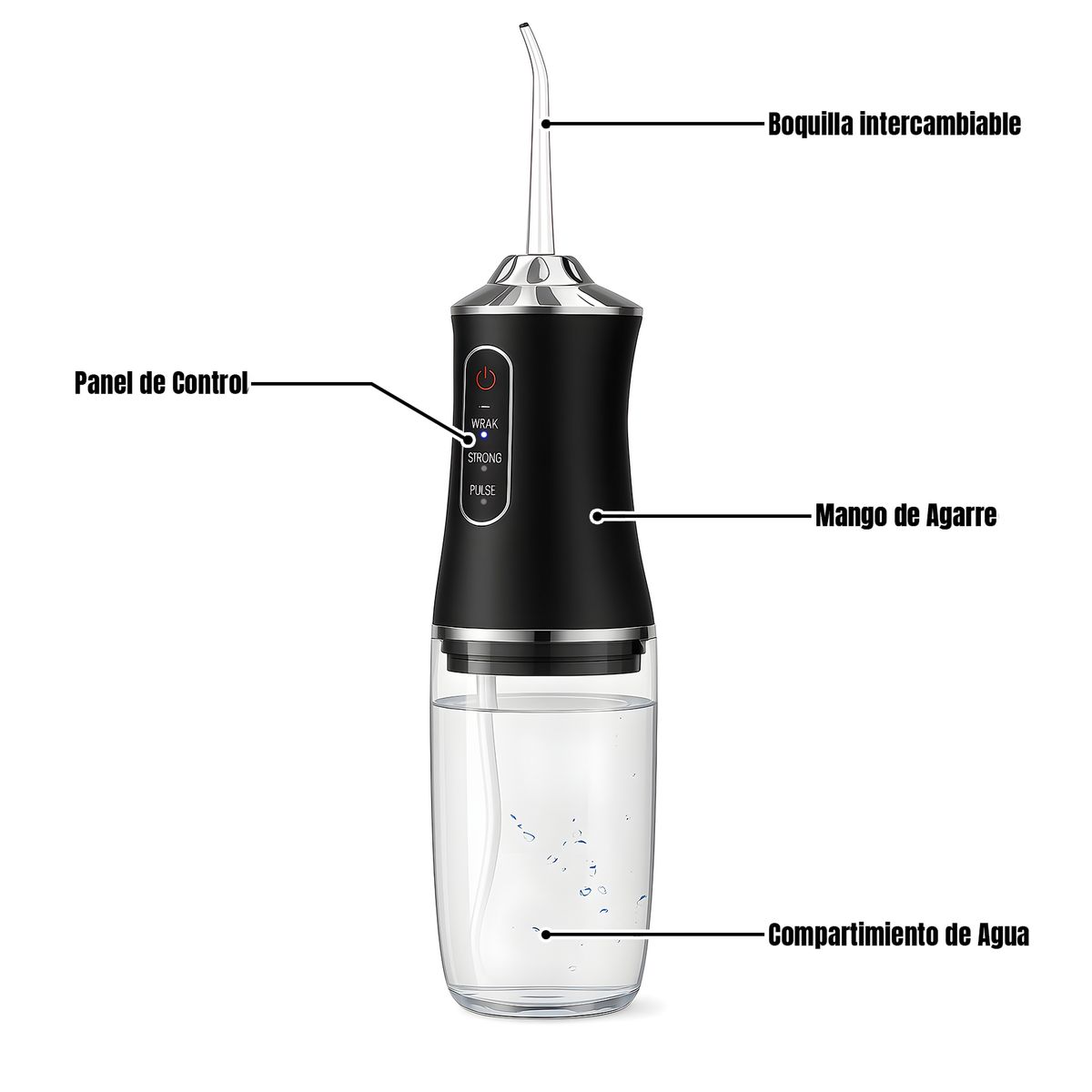 GENERICO - Irrigador Bucal Recargable Limpiador Bucal Irrigador Dental