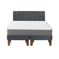 Cama Con Colchon Europea Gris 2 Plazas