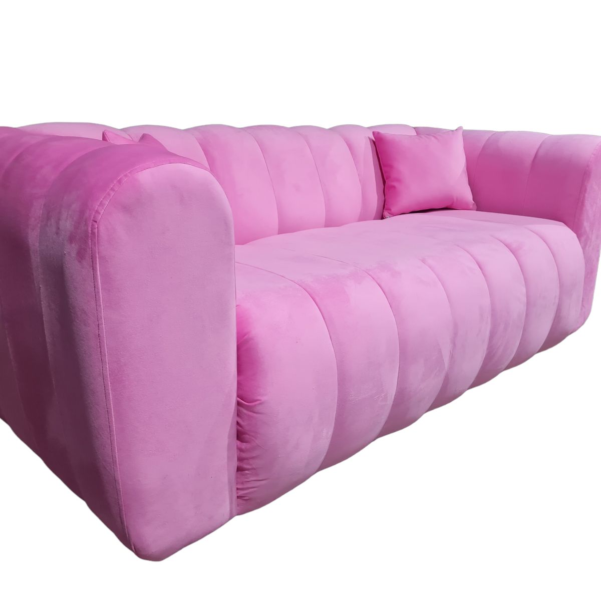 GENERICO - Sofa Martins 2 mts, felpa Rosado claro