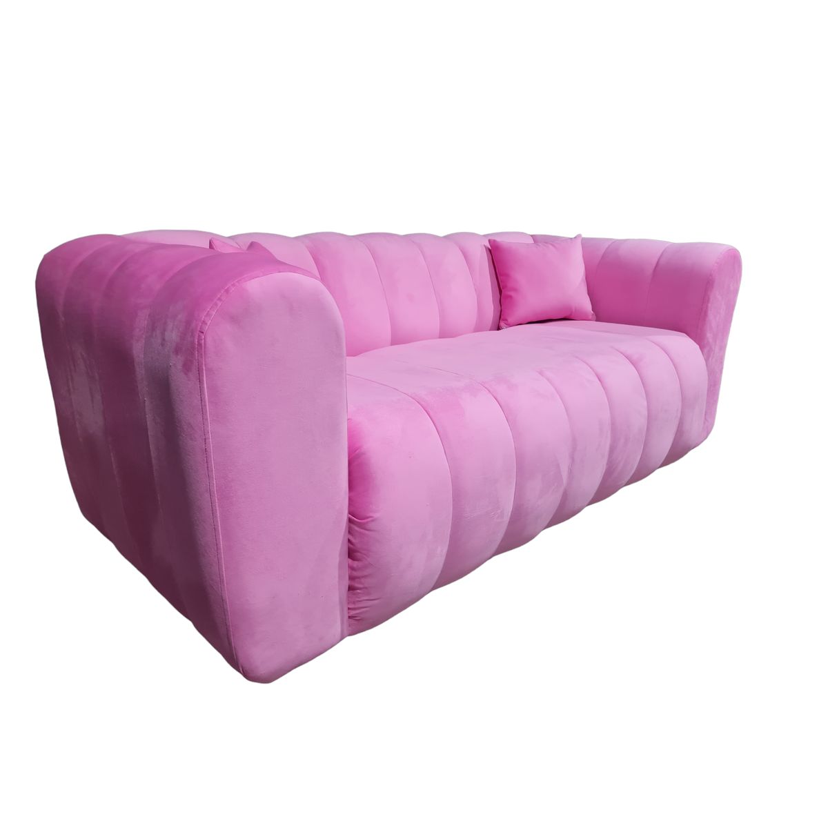 GENERICO - Sofa Martins 2 mts, felpa Rosado claro