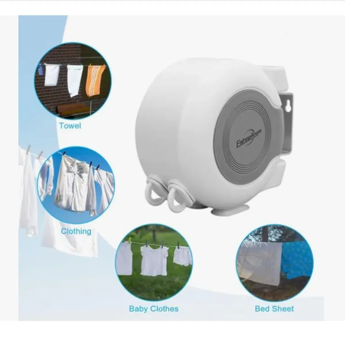 ESHOPANGIE - Tendedero Retractil Colgador Acero Inoxidable Ropa