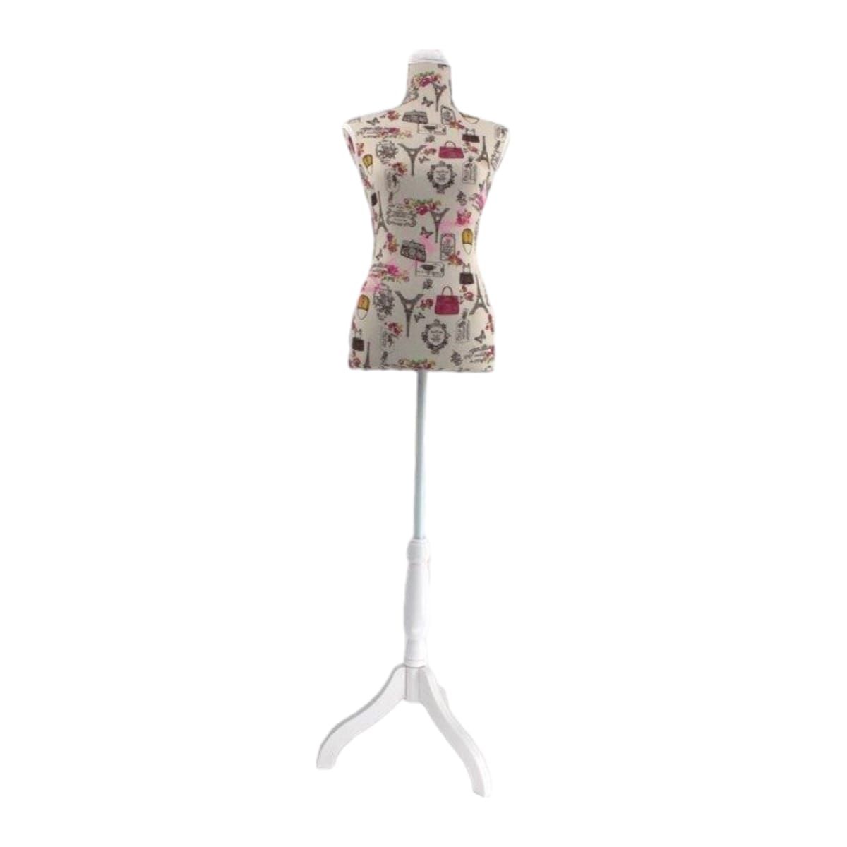 GENERICO - Torso Maniqui de Mujer- Rosa Torre Eiffel Gms