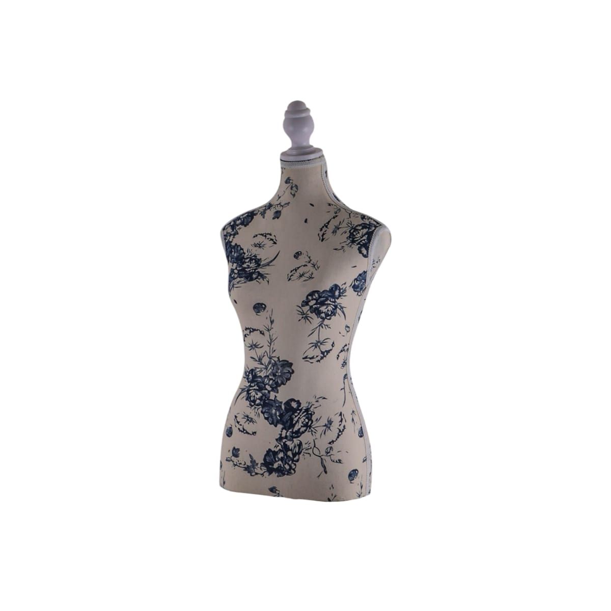GENERICO - Torso Maniqui de Mujer- Floral Azul Gms