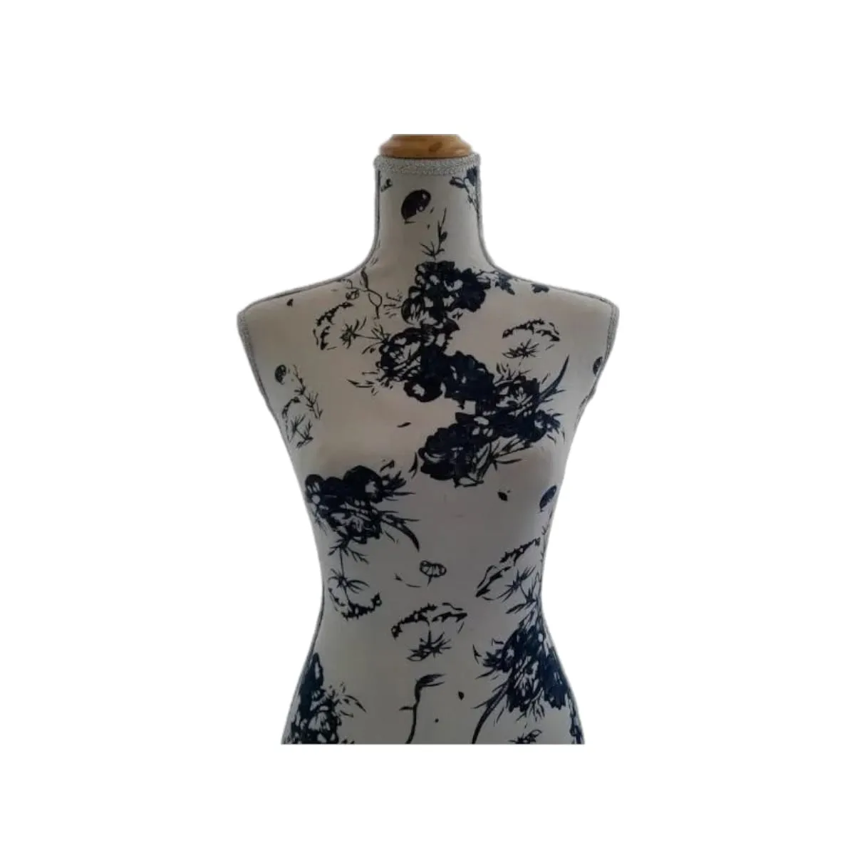 GENERICO - Torso Maniqui de Mujer- Floral Azul Gms