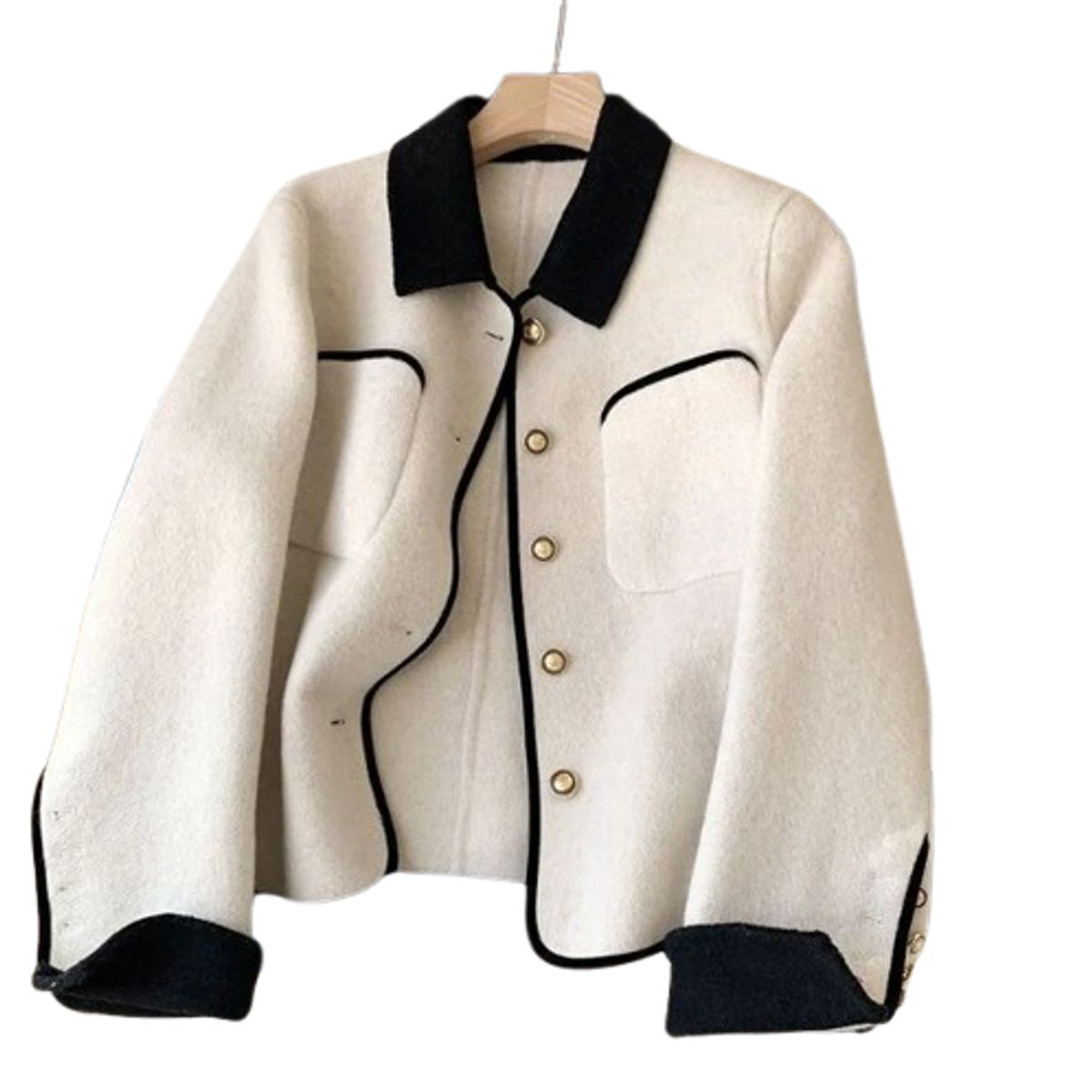 VELVET - Abrigo Genova Lana Beige