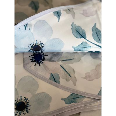 Imagen 2 del producto Mantel Redondo para Mesa Comedor 140 Cm Flores azules