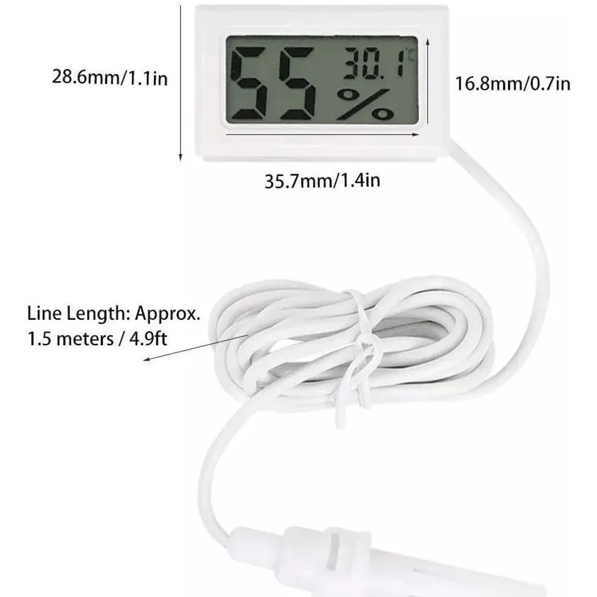 GENERICO - Higrómetro De Temperatura Y Humedad Para Refrigerador