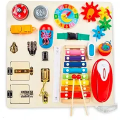 GENERICO - Tablero Sensorial de Psicomotricidad Montessori