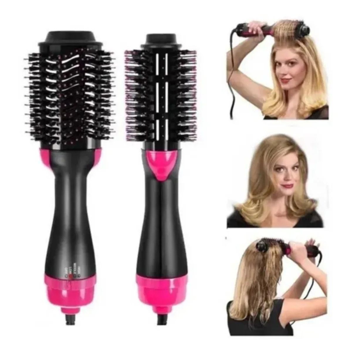 MOVI - CEPILLO ALISADOR ELÉCTRICO SECADOR ANTI FRIZZ CEPILLO 3 EN 1