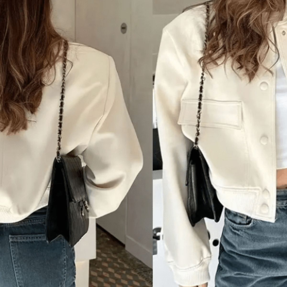 VELVET - Chaqueta Bria Bomber Cortaviento Beige