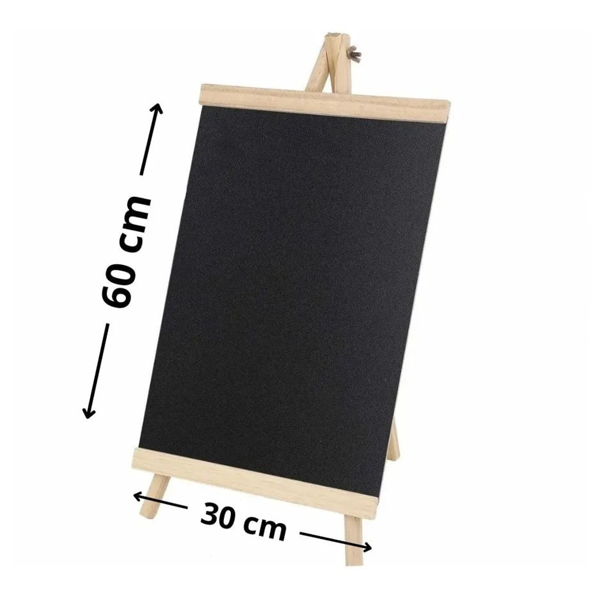 GENERICO - Pizarra Negra De Tiza 30x60 cm Marco De Madera Publicidad