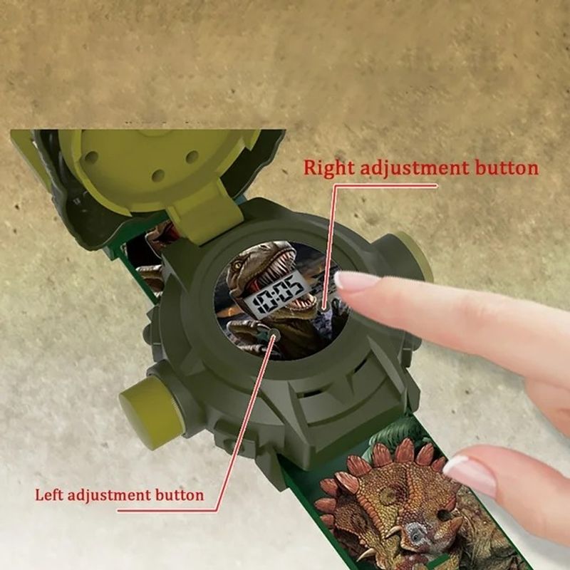 GENERICO - Reloj con luces y proyector de dinosaurios para niños