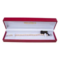 MALLORCA - Pulsera Perla de de 22 cm/7 mm D3 - Oriente Rosado