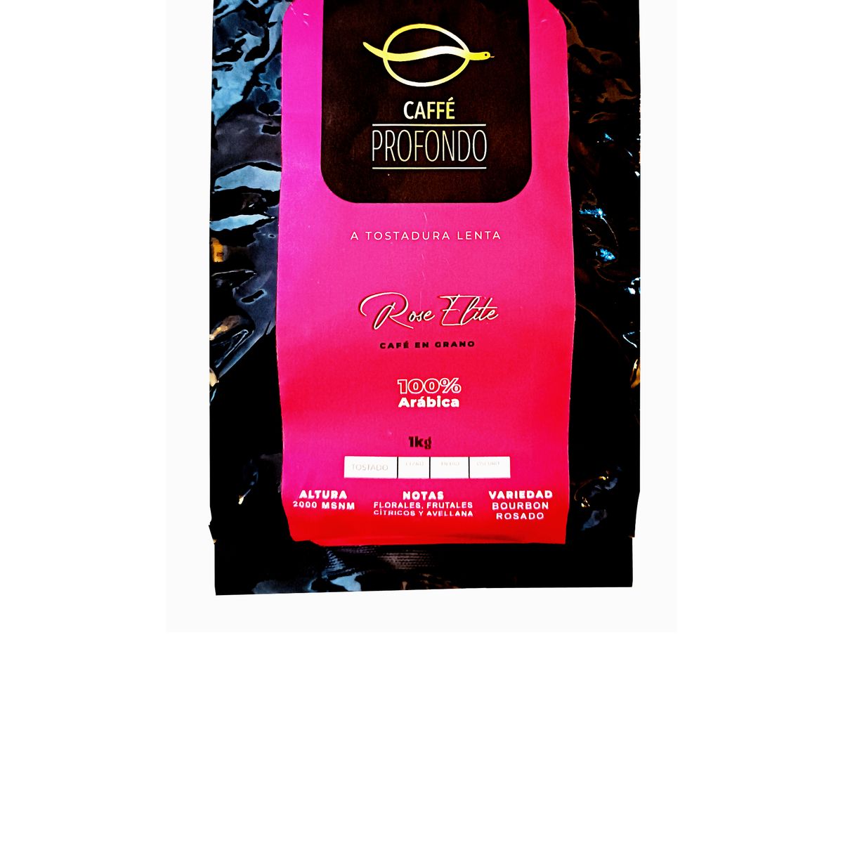 GENERICO - Café en Grano Rose Élite Bourbon Rosado 1Kg Caffe Profondo