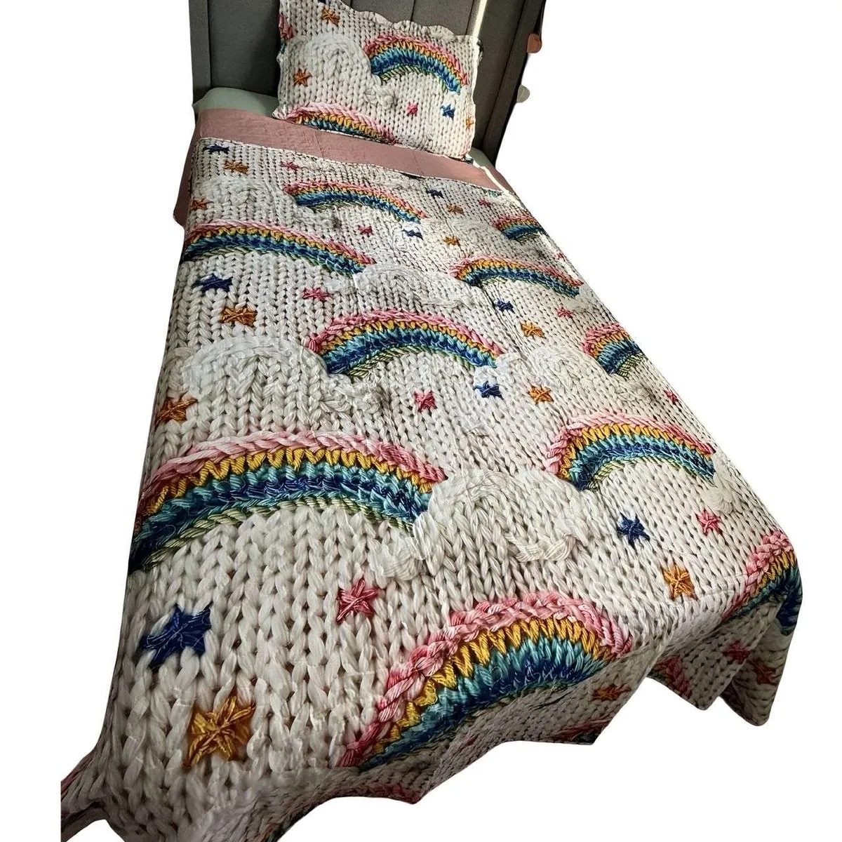 GENERICO - QUILT DE VERANO NIÑA  INFANTIL ARCOIRIS