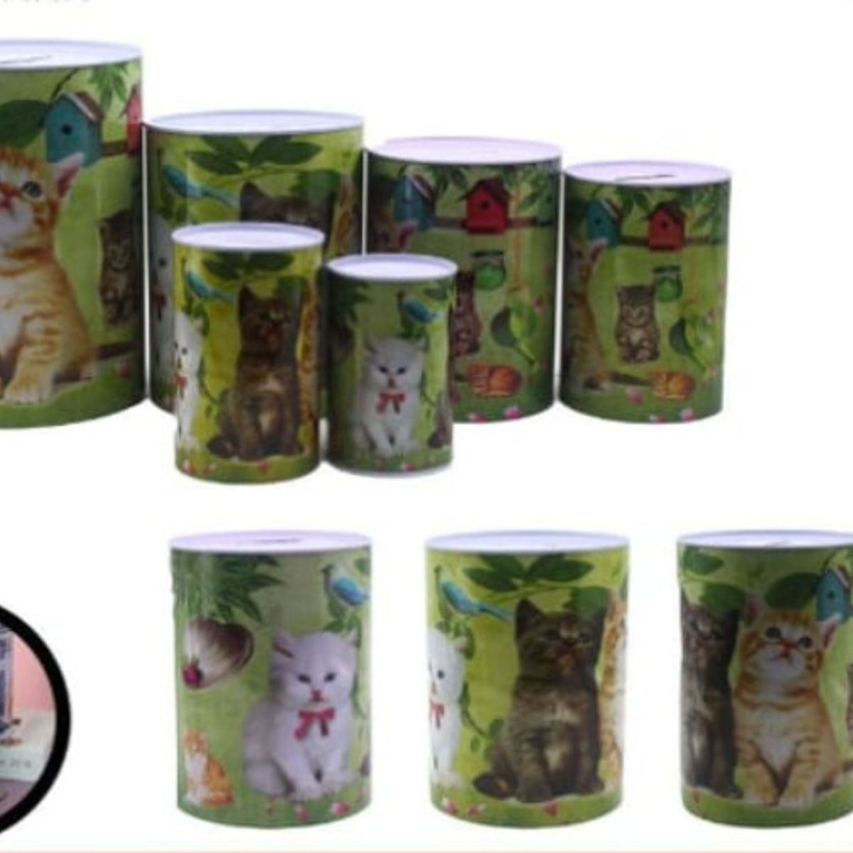 GENERICO - Set Alcancias Infantiles Diseño De Perros Y Gatos