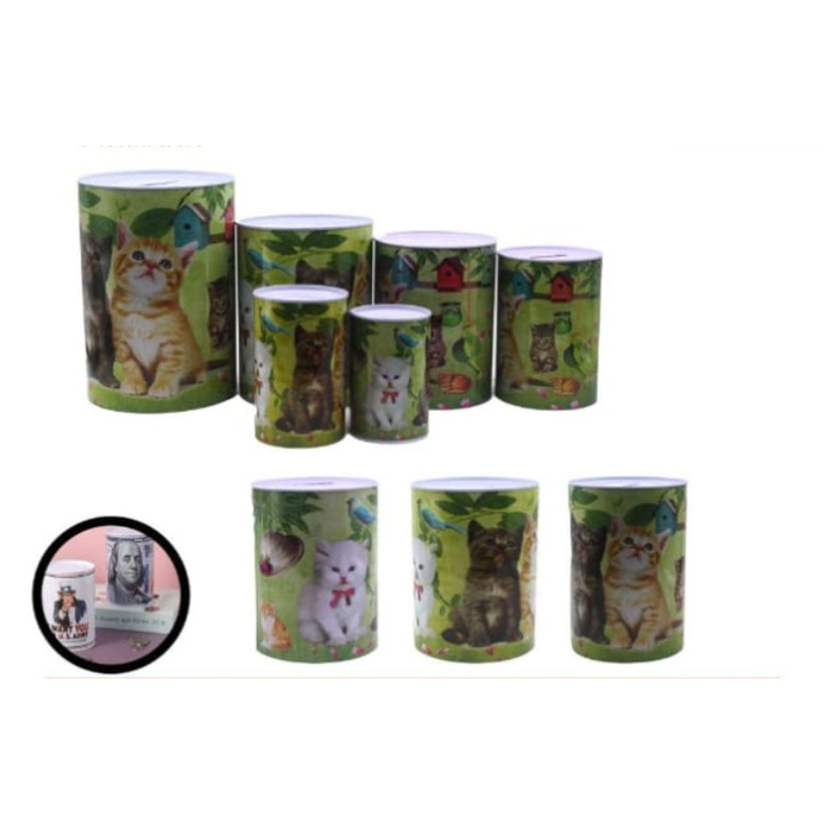 GENERICO - Set Alcancias Infantiles Diseño De Perros Y Gatos