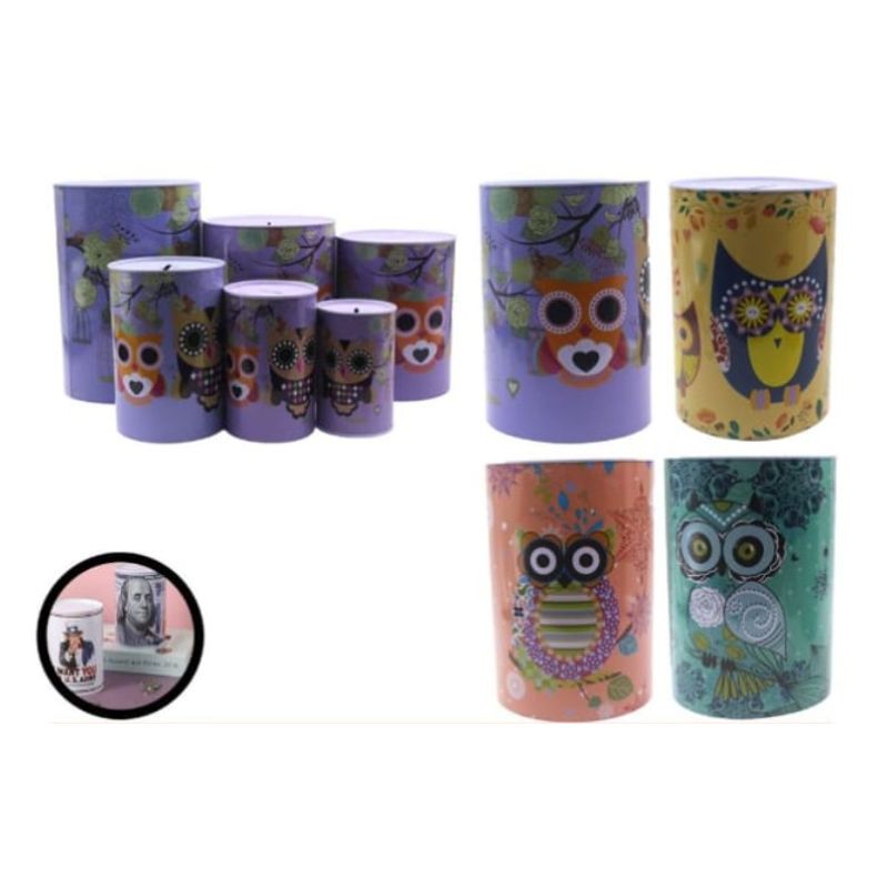 GENERICO - Set 6 Alcancias Infantiles Diseño De Buhos