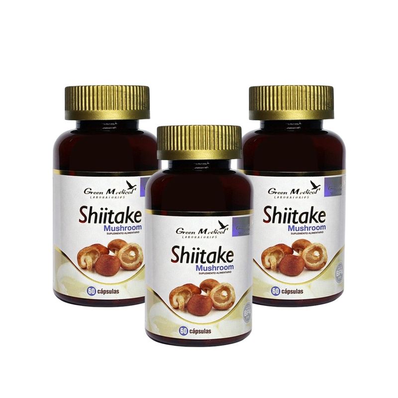 GREEN MEDICAL - Shiitake Mushroom Gm 3 Frascos 3x60 Caps.