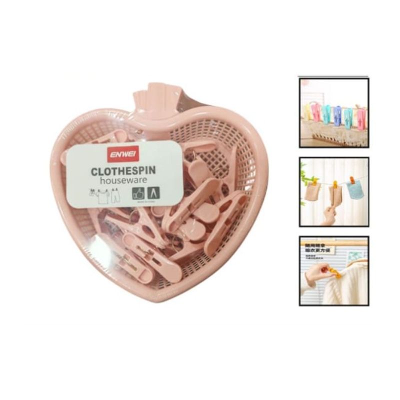 GENERICO - Pinza De Ropa Set 20 Piezas De Plastico 6 Cm