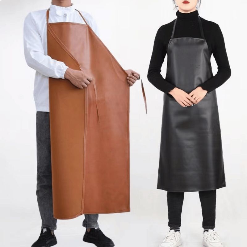 HOMESTAR - Delantal Cocina Impermeable de Cuero PU