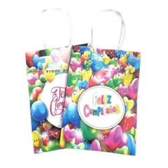 GENERICO - Pack 12 Bolsas de Regalo - Feliz Cumpleaños Gms