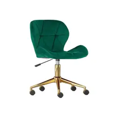 GENERICO - Silla Mariposa con ruedas de escritoio velvet gold VERDE