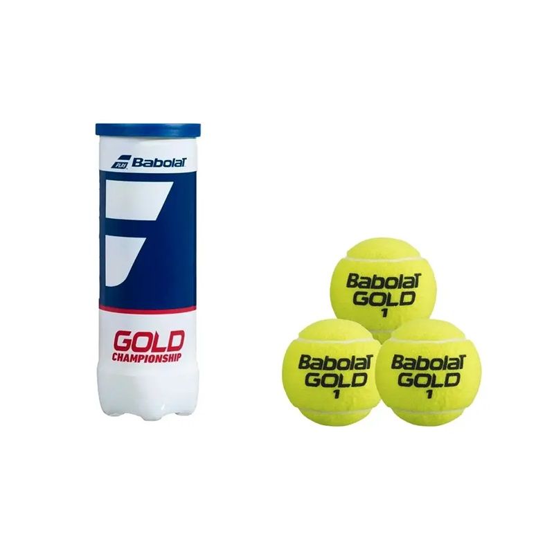 BABOLAT - Tarro de Pelotas de Tenis Babolat Gold Championship X3