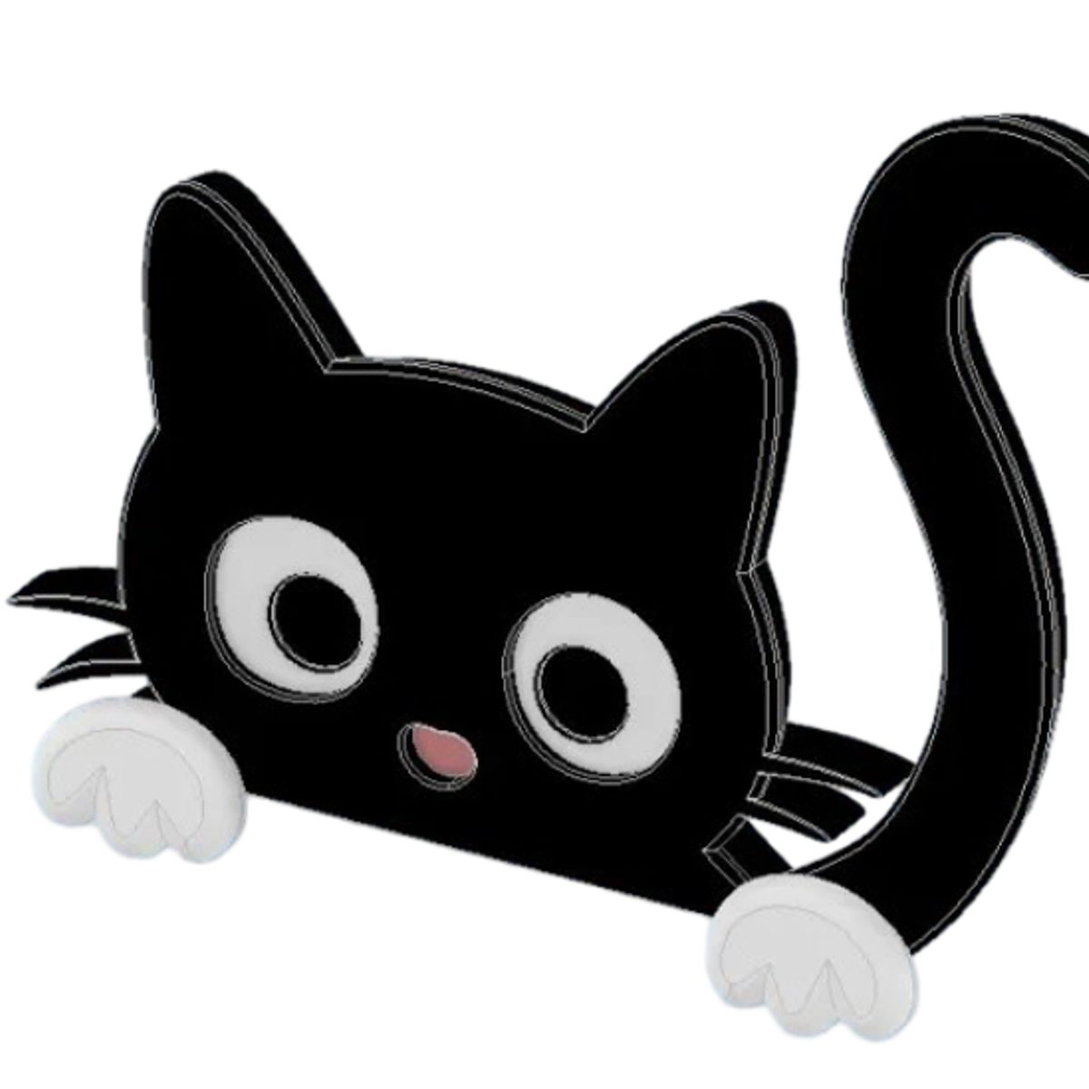 GENERICO - Decoración Monitor - Gato curioso