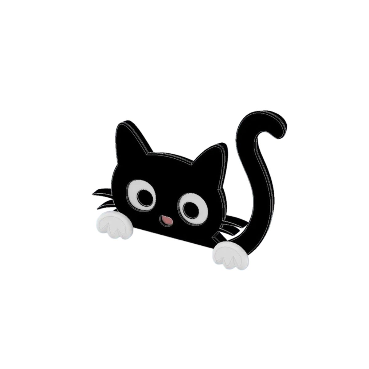 GENERICO - Decoración Monitor - Gato curioso
