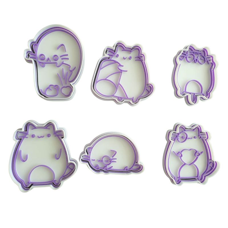 GENERICO - Set 6 Cortadores De Galletas De Gatos Lindos 6 Cm modelo #2