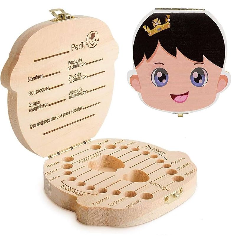 GENERICO - Caja Guarda Dientes De Bebé Español Niño