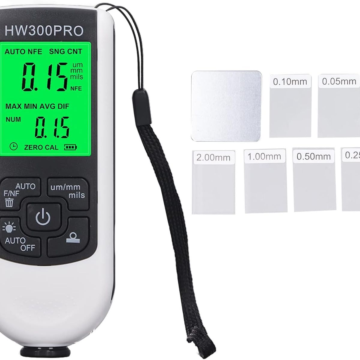 PUREPOWER - Medidor Espesor Pintura Auto Probador Profundidad Blanco
