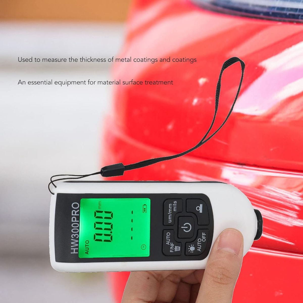 PUREPOWER - Medidor Espesor Pintura Auto Probador Profundidad Blanco