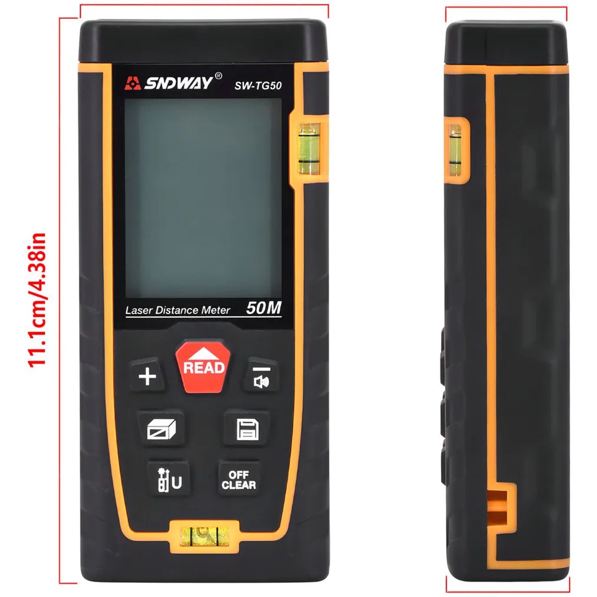 PUREPOWER - Medidor De Distancia Laser Digital 50 Metros