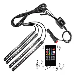 BIGBAMSPACE - Luz Led Con Control Para Interior De Auto Multicolor