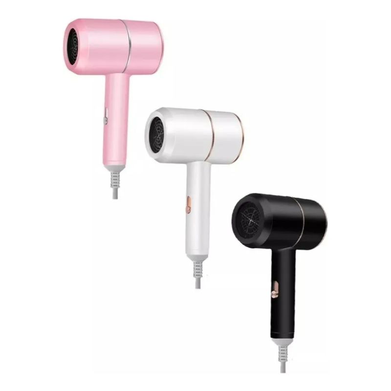 GENERICO - Secador Mini De Pelo 1500w Premium Profesional Aire Caliente Blanco