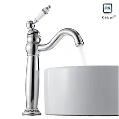 GENERICO - Llave Monomando Vanitorio Alta Vintage Chrome Ceramic Kébel FK