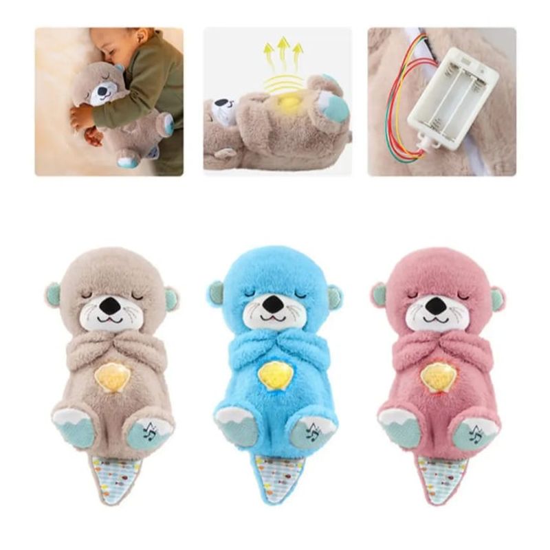 GENERICO - Peluche Interactivo Nutria Compañero de Sueños GRIS