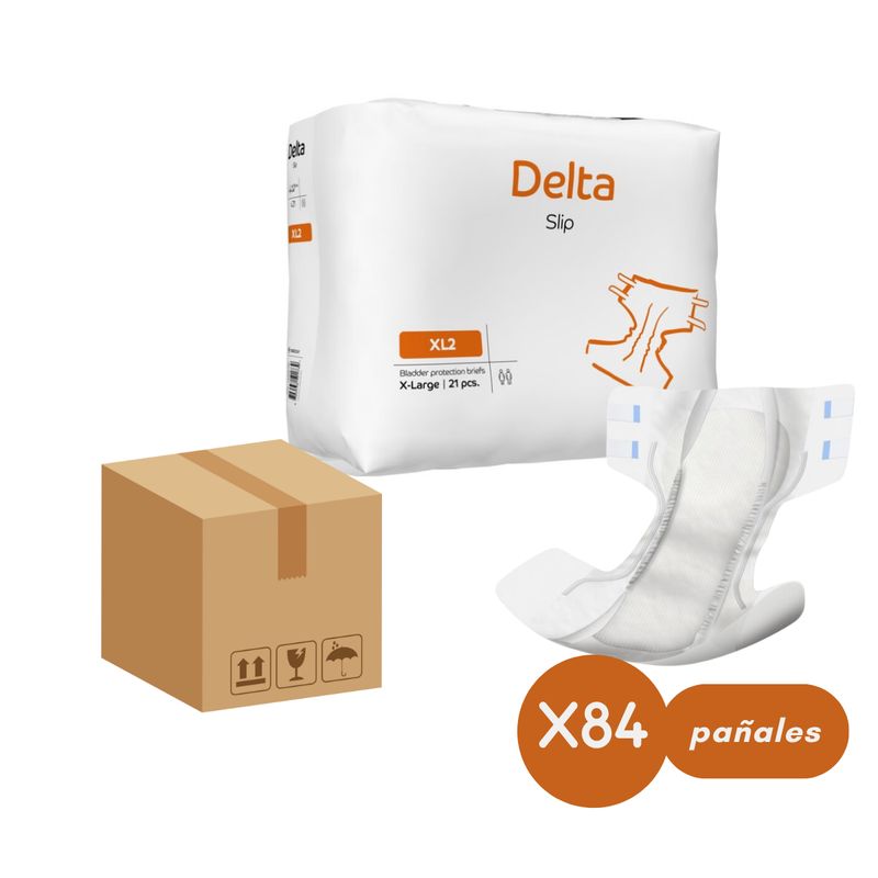 ABENA - Caja Pañales adultos Abena anatómico DELTA SLIP Extra grande 84 unid