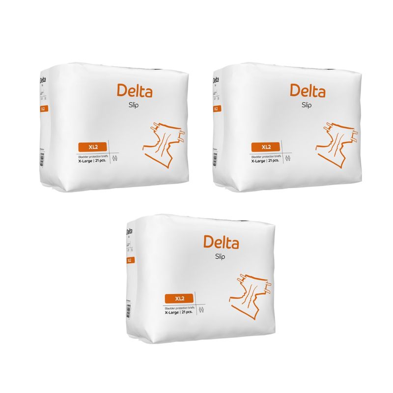 ABENA - Pack x 3 Bolsas Pañales adultos Abena DELTA SLIP Extra grande 63 unid