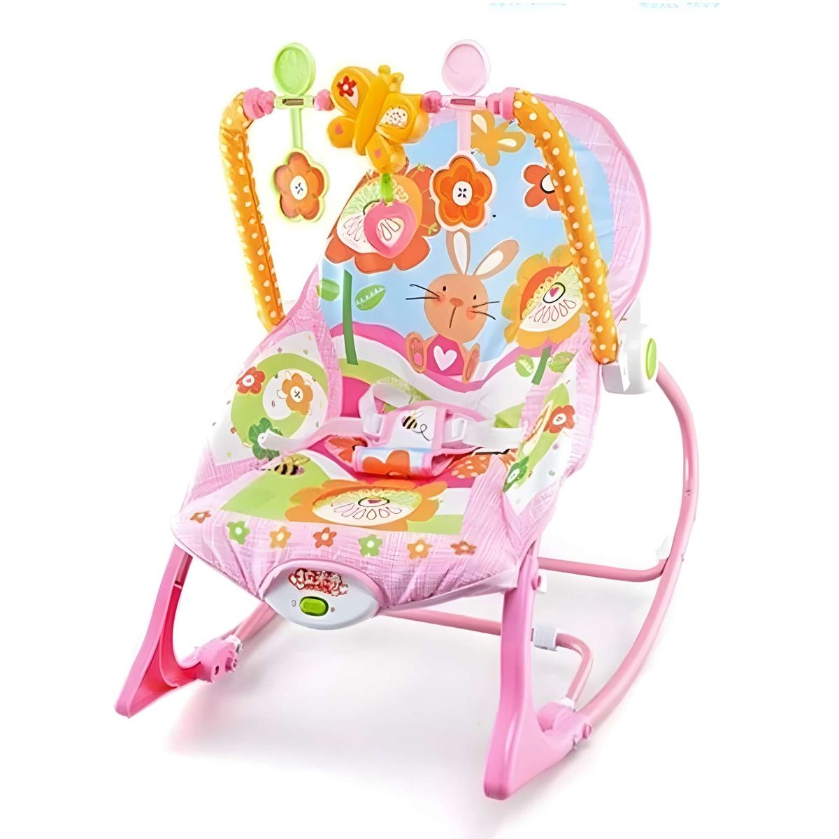 GENERICO - Silla Mecedora Para Bebé 2 en 1  Rosado