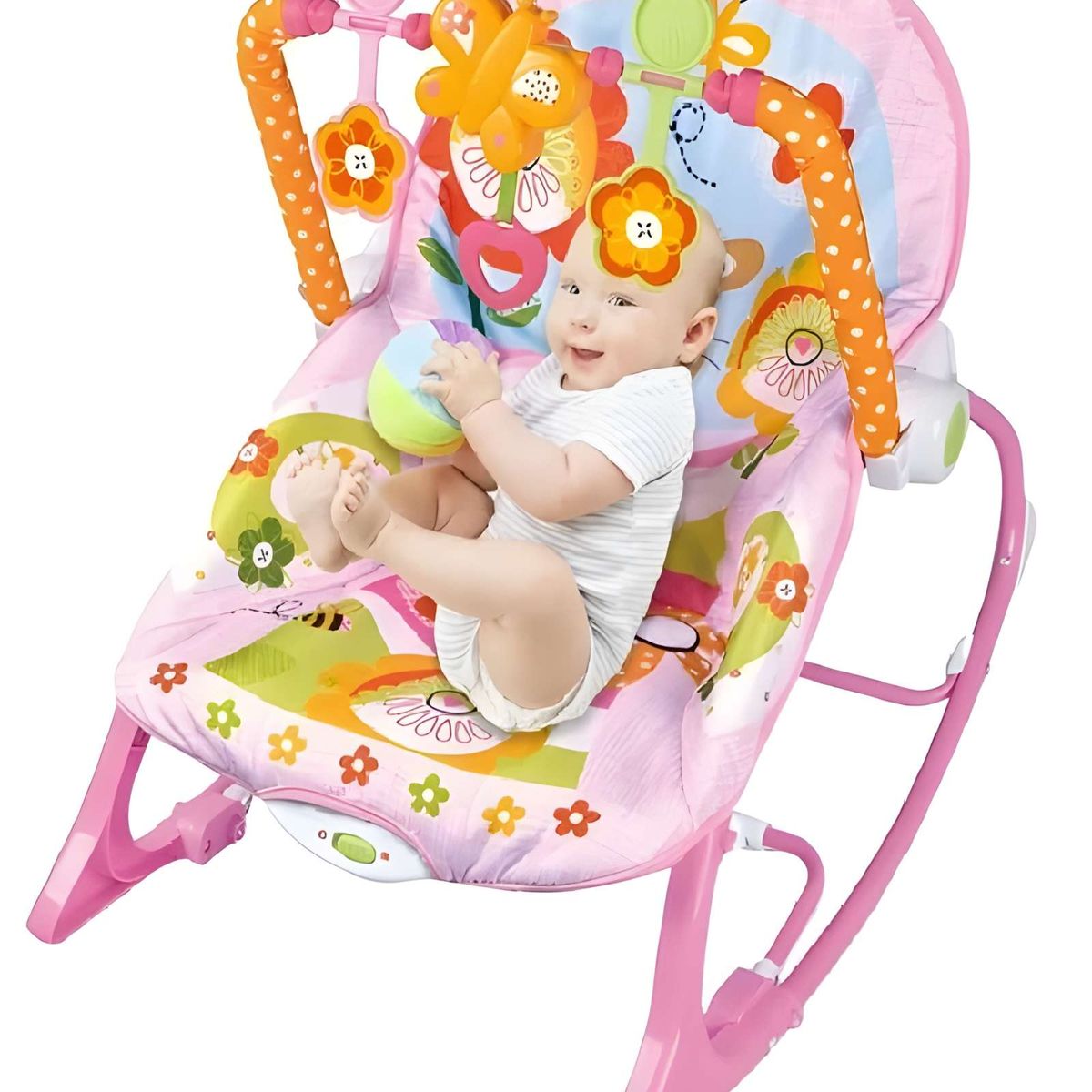 GENERICO - Silla Mecedora Para Bebé con vibracion  Rosado